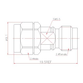 HS-2.4mmM To 2.4mmF Adapter (50G)_Web1